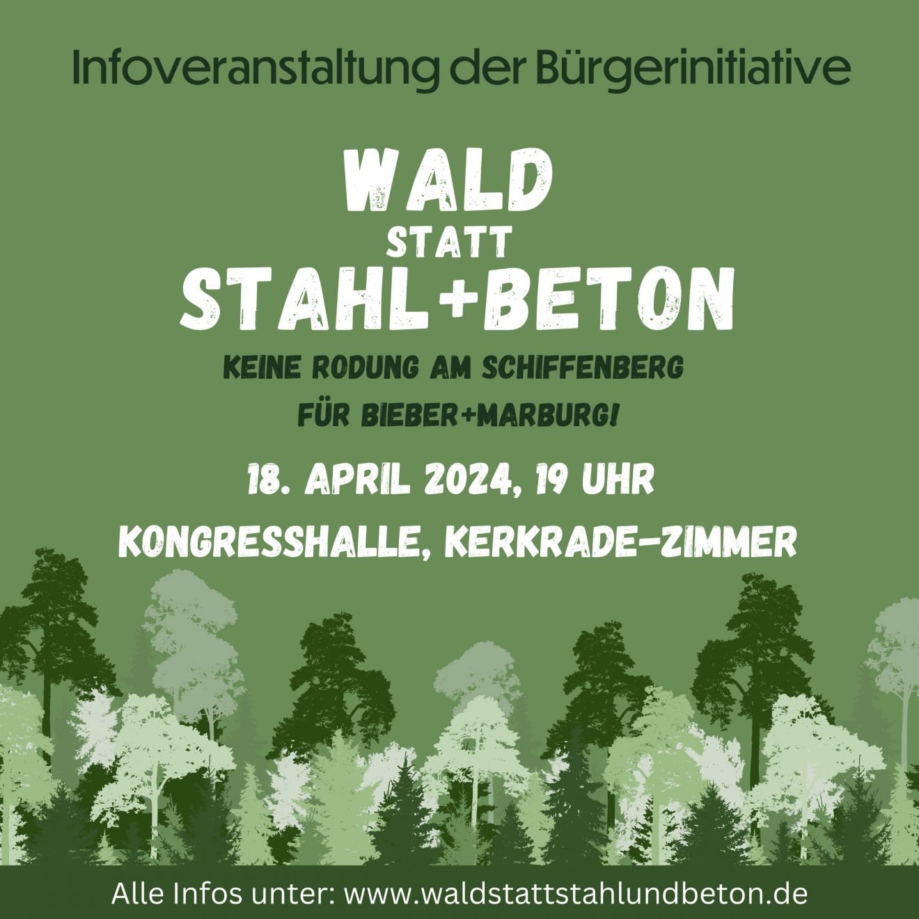 Einladung zur Informationsveranstaltung, 18.04.24 19 Uhr, Kerkrade-Zimmer der Kongresshalle Gießen